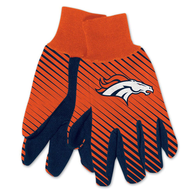 Guantes de dos tonos para adultos de los Denver Broncos