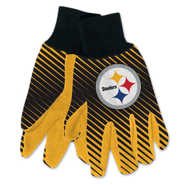 Guantes de dos tonos para adultos de los Pittsburgh Steelers