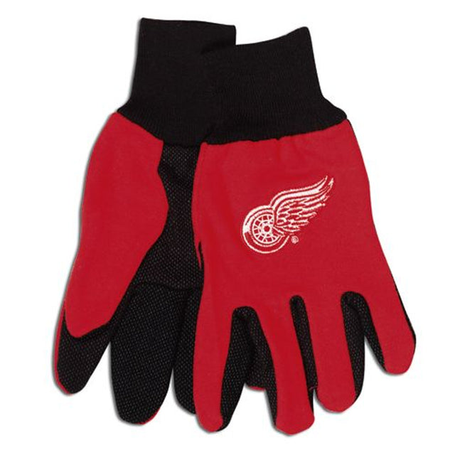 Guantes de dos tonos de los Detroit Red Wings para adultos