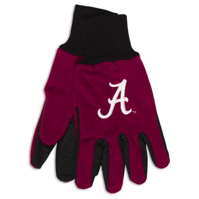 Guantes de dos tonos Alabama Crimson Tide para adultos