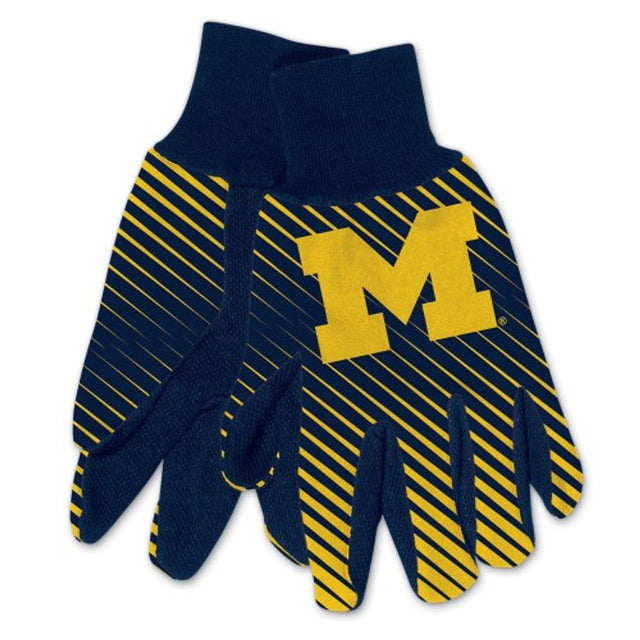 Guantes de dos tonos de los Michigan Wolverines para adultos