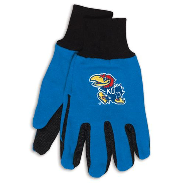 Guantes de dos tonos de los Kansas Jayhawks para adultos