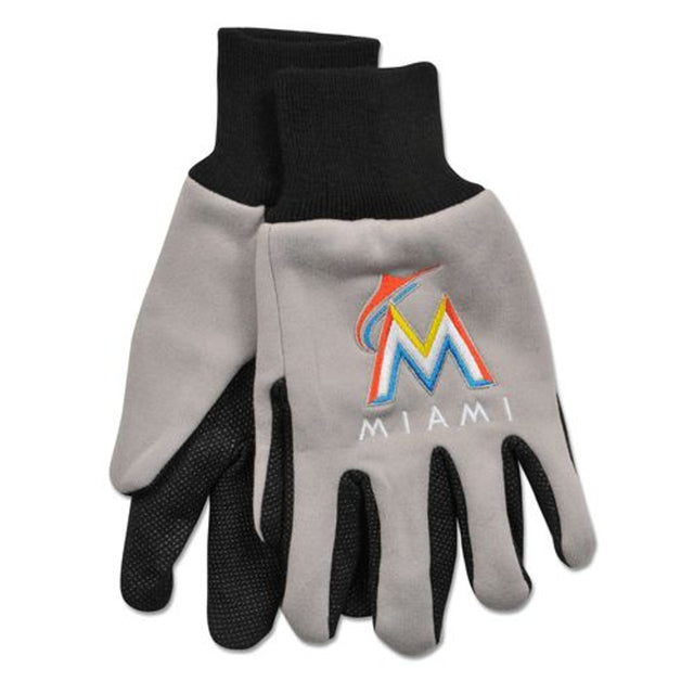 Guantes de dos tonos de los Miami Marlins, talla para adultos