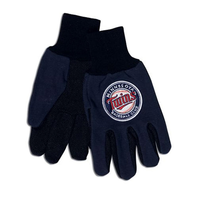 Guantes bicolor de los Minnesota Twins, talla para adultos