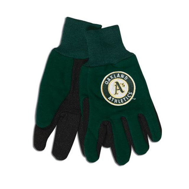 Guantes de dos tonos de Oakland Athletics, talla para adultos