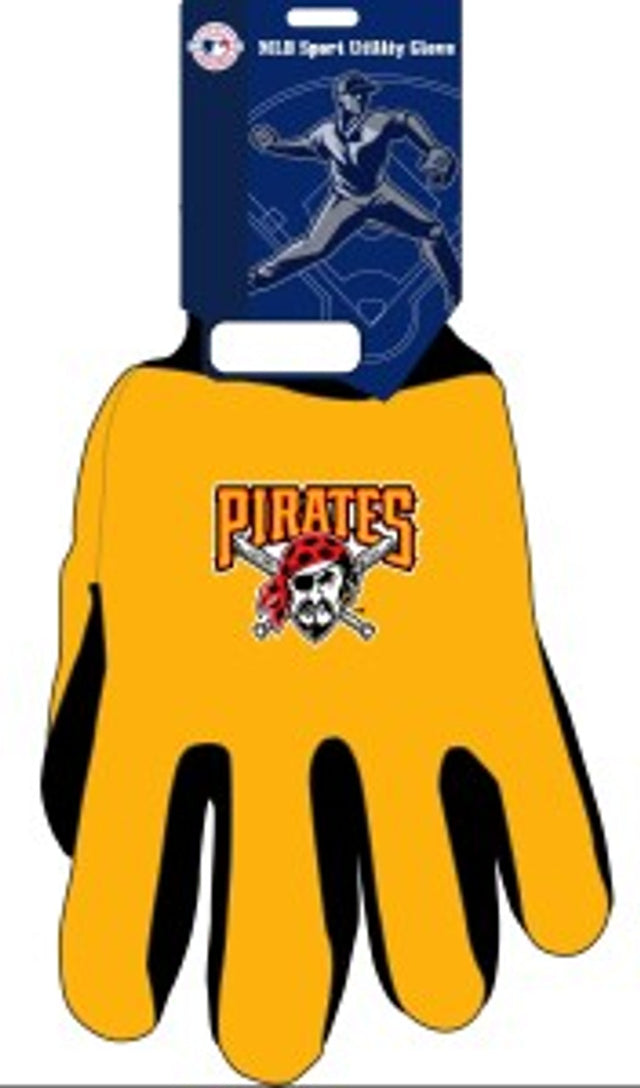 Guantes de dos tonos de los Piratas de Pittsburgh (talla para adultos)