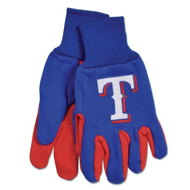 Guantes de dos tonos de los Texas Rangers, talla para adultos