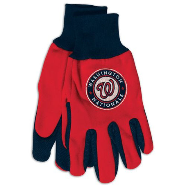 Guantes de dos tonos de Washington Nationals, talla para adultos