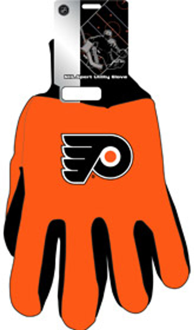 Guantes de dos tonos de los Philadelphia Flyers para adultos