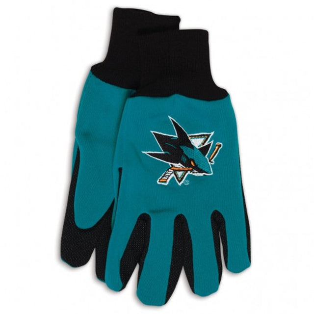 Guantes de dos tonos de los San Jose Sharks, talla para adultos