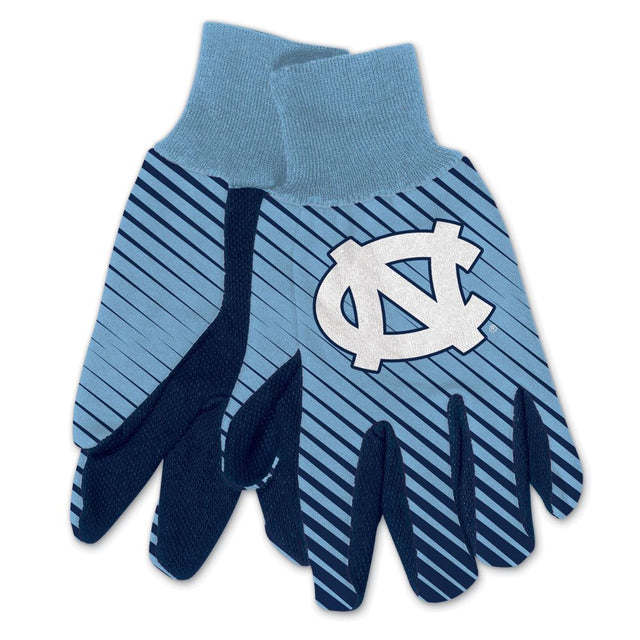 Guantes de dos tonos Tar Heels de Carolina del Norte para adultos