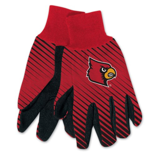 Guantes de los Louisville Cardinals en dos tonos, talla para adultos