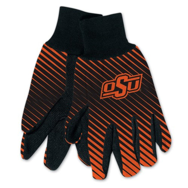 Guantes de los Oklahoma State Cowboys, estilo bicolor, talla para adultos