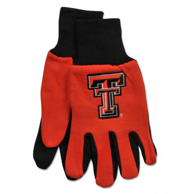 Guantes de dos tonos Texas Tech Red Raiders - Talla para adultos