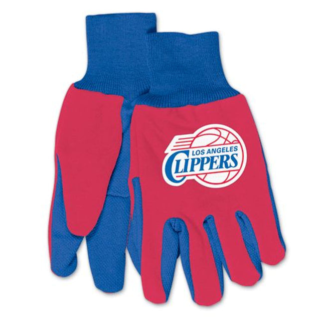 Guantes de dos tonos de Los Angeles Clippers para adultos