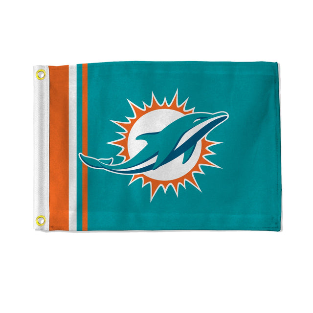 Bandera de los Miami Dolphins de 12 x 17 pulgadas, con rayas, utilitaria