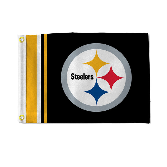 Bandera de los Pittsburgh Steelers de 12 x 17 pulgadas con rayas utilitarias