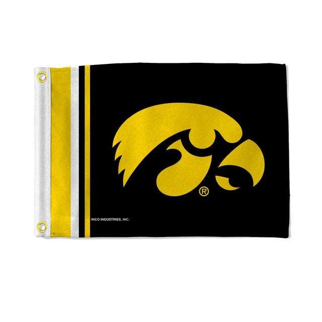 Bandera de los Iowa Hawkeyes de 12 x 17 pulgadas con rayas utilitarias