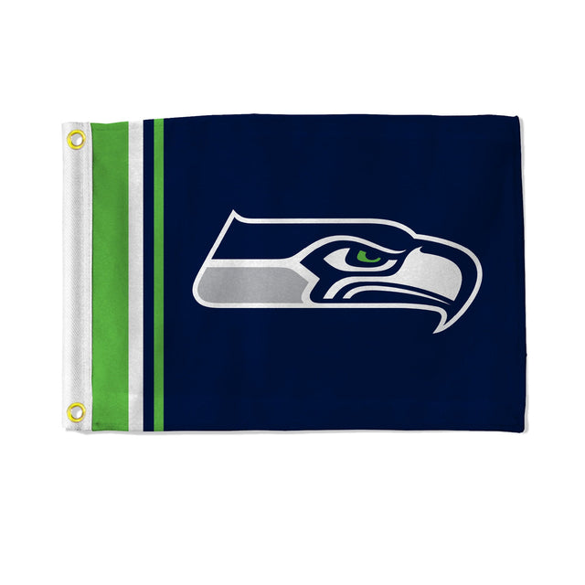 Bandera de los Seattle Seahawks de 12 x 17 pulgadas con rayas utilitarias