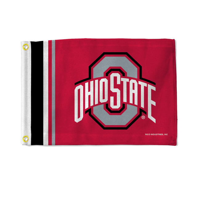 Bandera de los Buckeyes del estado de Ohio, 12 x 17, de uso general y a rayas