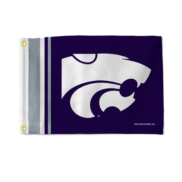 Bandera de los Kansas State Wildcats de 12 x 17 pulgadas, de uso general y a rayas