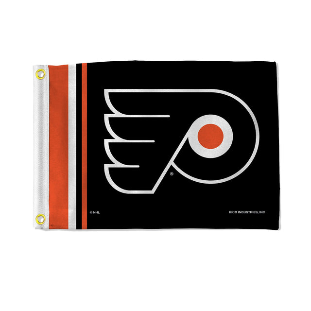 Bandera de los Philadelphia Flyers de 12 x 17 pulgadas con rayas utilitarias