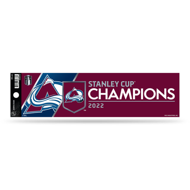 Calcomanía para parachoques de campeones de la Copa Stanley 2022 de Colorado Avalanche