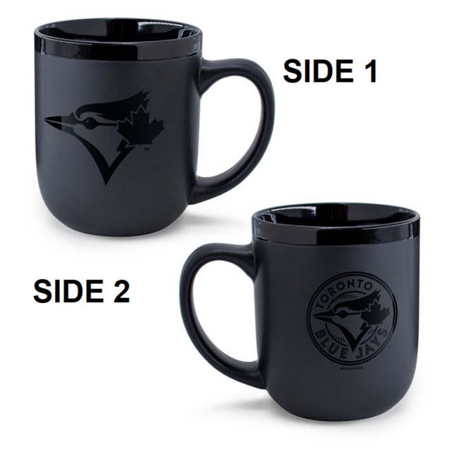 Taza de café de los Toronto Blue Jays, 17 oz, color negro mate