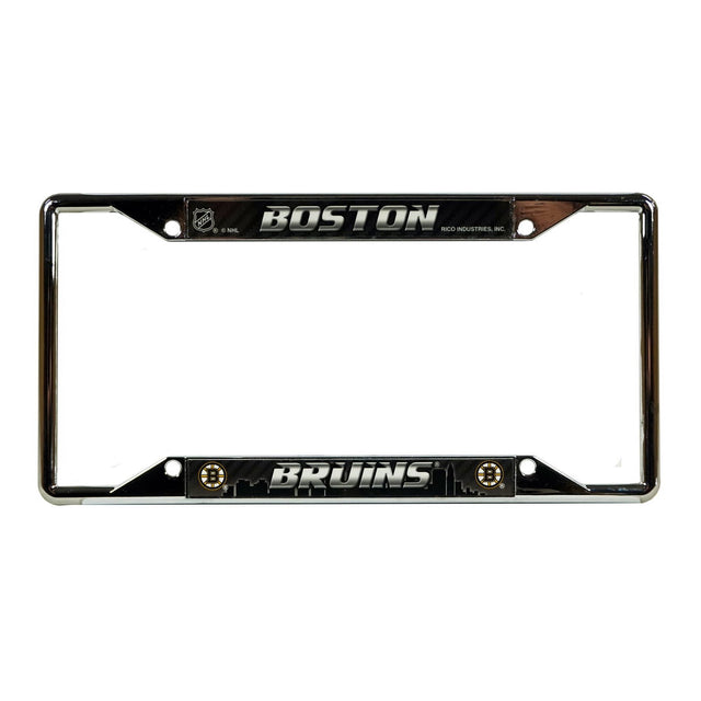 Boston Bruins License Plate Frame Chrome EZ View