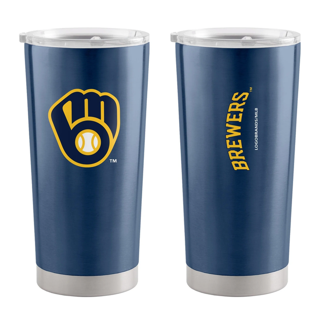 Vaso de viaje de acero inoxidable de 20 oz de los Milwaukee Brewers