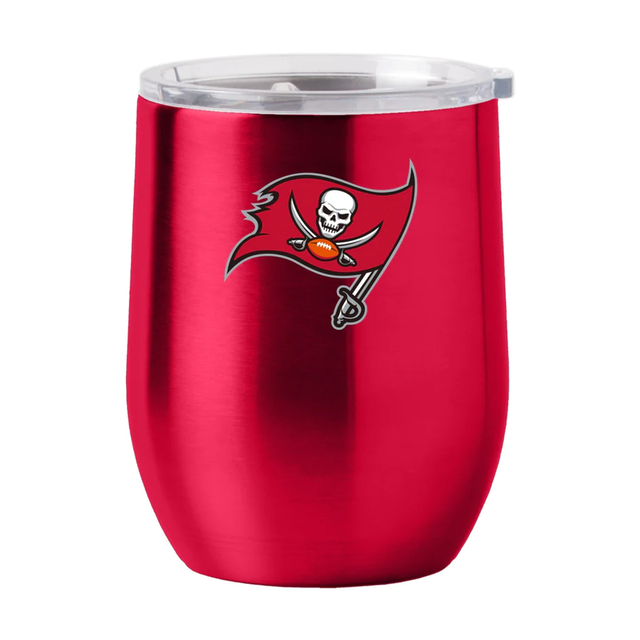 Vaso de viaje de acero inoxidable curvo de 16 oz de los Tampa Bay Buccaneers