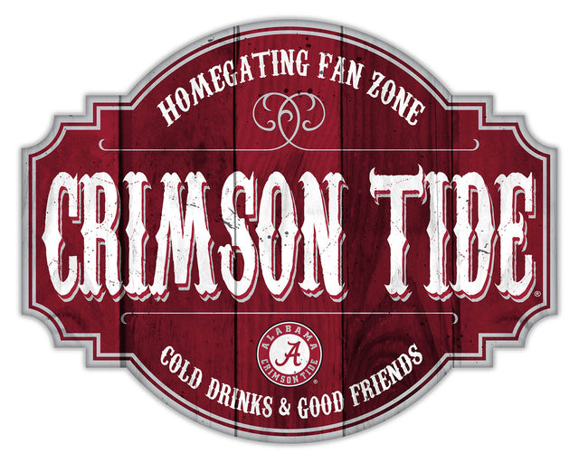 Alabama Crimson Tide Sign Wood 12" Homegating Tavern