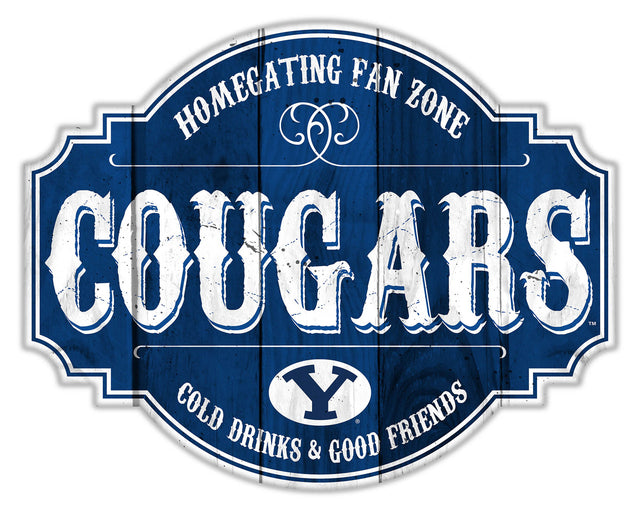 BYU Cougars 标志木质 12 英寸 Homegating Tavern