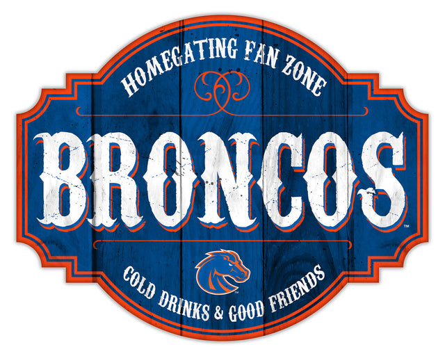 Boise State Broncos Sign Wood 12" Homegating Tavern