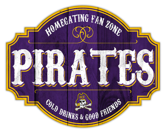 East Carolina Pirates Sign Wood 12" Homegating Tavern