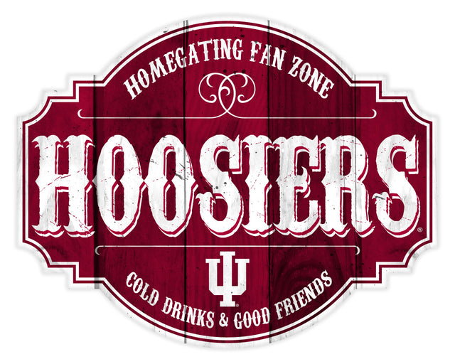 Letrero de madera de 12" de Indiana Hoosiers Homegating Tavern