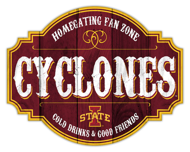 Iowa State Cyclones Sign Wood 12" Homegating Tavern