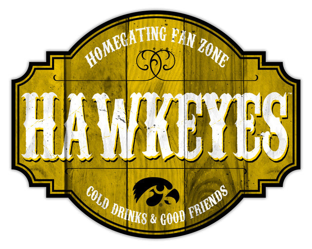 Letrero de madera de 12" de Iowa Hawkeyes Homegating Tavern