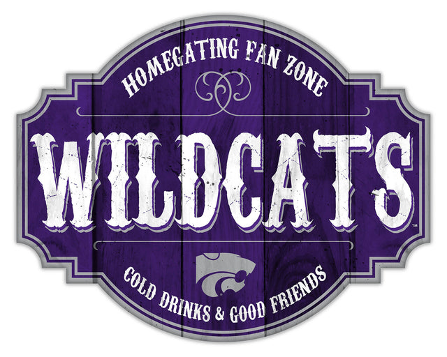 Letrero de madera de 12" de los Kansas State Wildcats de Homegating Tavern