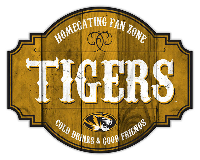 Letrero de madera de 12" de los Missouri Tigers para Homegating Tavern