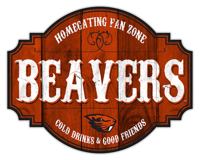 Letrero de madera de 12" de Oregon State Beavers Homegating Tavern