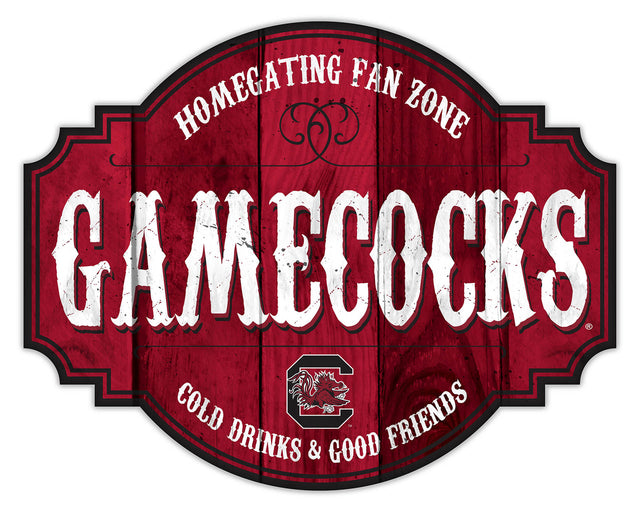 Letrero de madera de 12" de los Gamecocks de Carolina del Sur Homegating Tavern