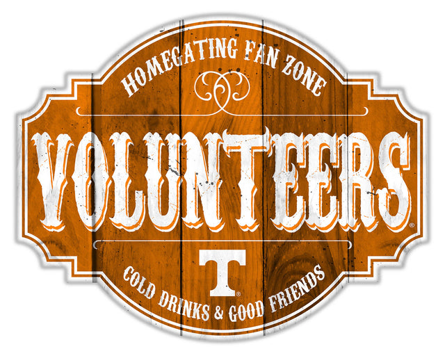 Letrero de madera de 12" de los voluntarios de Tennessee para Homegating Tavern