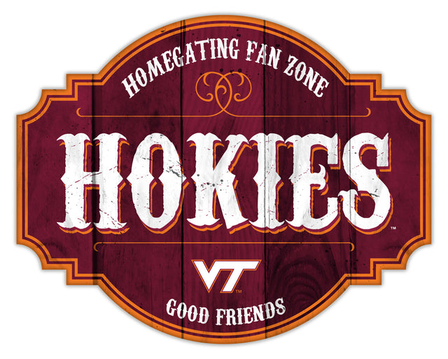 Letrero de madera de 12" de los Virginia Tech Hokies Homegating Tavern