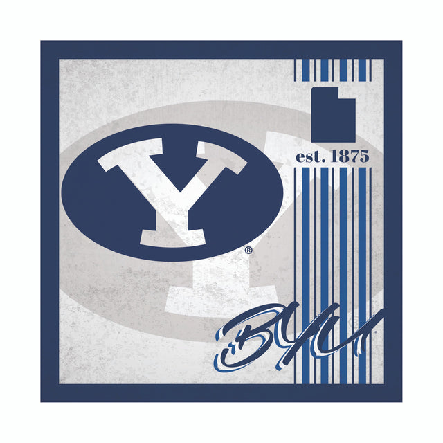 BYU Cougars 标志木质 10x10 相册设计