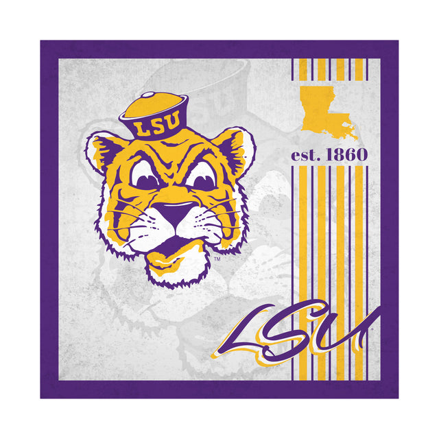 LSU Tigers 签名木质 10x10 相册设计