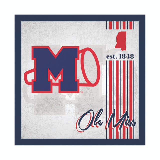 Mississippi Rebels Sign Wood 10x10 Album Design