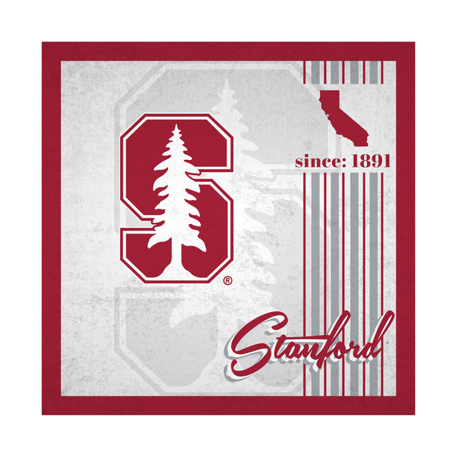 Álbum de madera de 10 x 10 con letrero de Stanford Cardinal