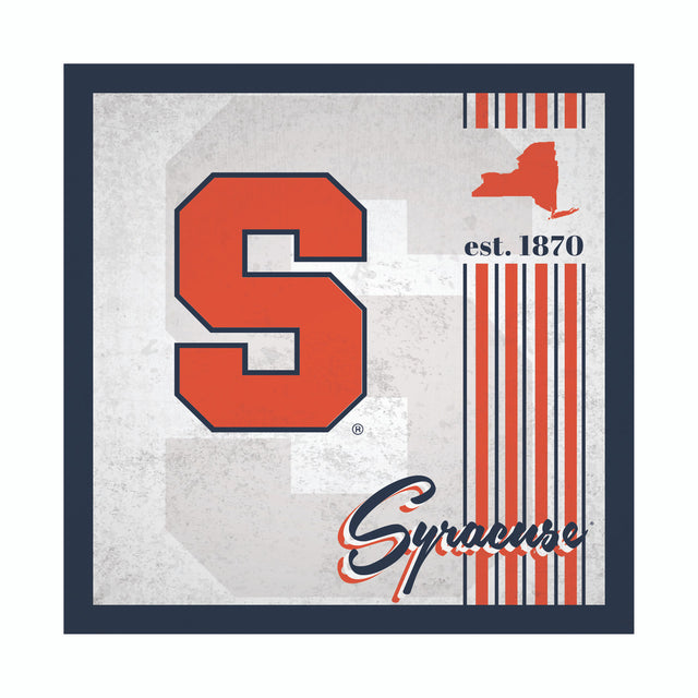 Letrero de madera de 10 x 10 de Syracuse Orange