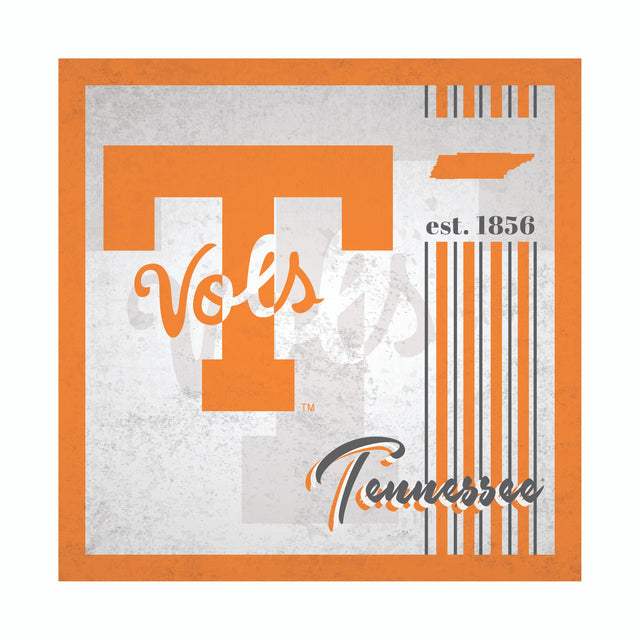 Diseño de álbum de madera de 10 x 10 de Tennessee Volunteers Sign